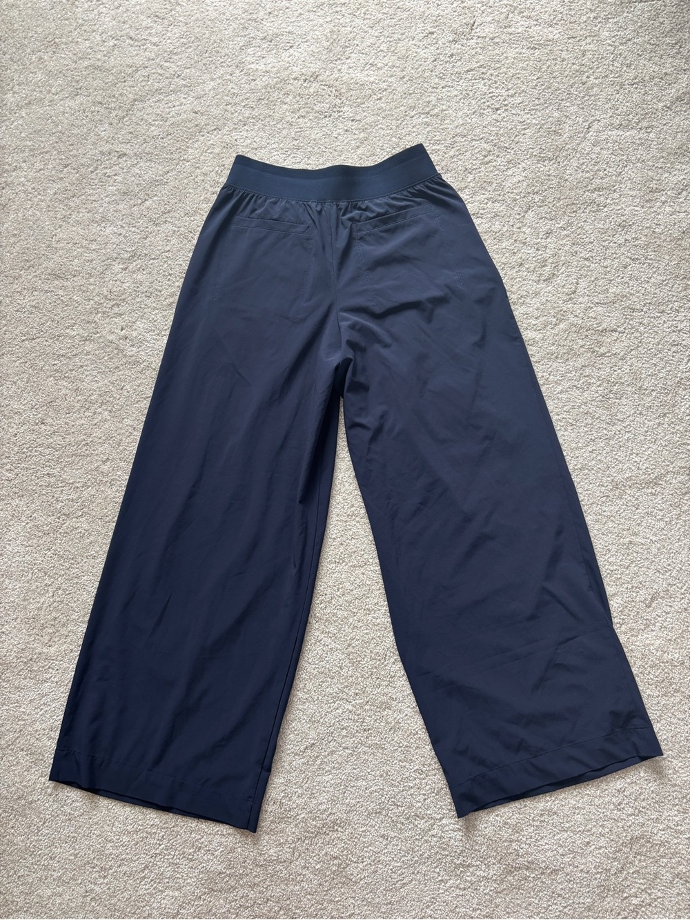 Athleta Brooklyn Heights High Rise Pleated Wide Leg Pant Navy Size 0 - Picture 10 of 11